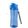 Garrafa Squeeze Color Plástico Para Água Academia 550ml Azul - 2