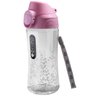 Garrafa Squeeze Bubble Plástico Para Água Academia 400ml Rosa - 1
