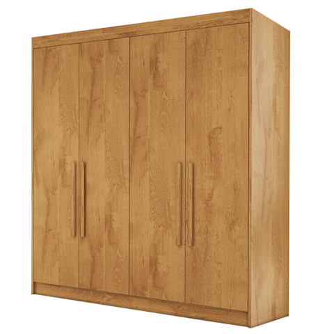 Guarda Roupas Casal 4 Portas 3 Gavetas 100% Mdf Tunis