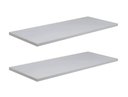 Ver imagem 2 de Kit 02 Prateleiras em Mdf 15mm Branco 25x100cm com Suporte Fixação
