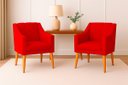 Ver imagem 2 de Kit com 2 Poltronas para Sala Moderna e Confortável Milla