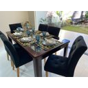 Ver imagem 4 de Kit 4 Serviços Americanos Jacquard Abacaxi fundo Azul - 35x45cm Sua Casa Decor