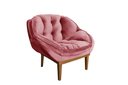 Ver imagem 3 de Poltrona Decorativa Marcela Veludo Rosa