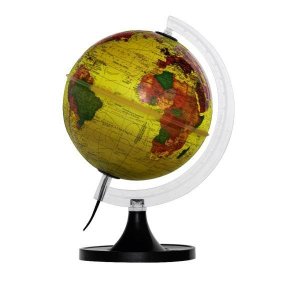 Globo Terrestre Libreria 21cm Aquarela Amarelo Pi/Bs-Pp 310979 Politico Bivolt Base Preta