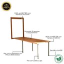 Ver imagem 3 de Mesa Dobrável Retrátil de Parede 275x89 Noronha