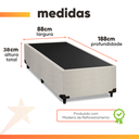 Ver imagem 3 de Cama Box Solteiro 0,88m com 38cm de Altura Prince Branco