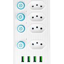 Ver imagem 4 de Extensao 4 Tomadas + 4 Usb Filtro de Linha
