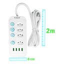 Ver imagem 3 de Extensao 4 Tomadas + 4 Usb Filtro de Linha