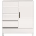 Ver imagem 5 de Comoda Gaveteiro C/ 4 Gavetas 1 Porta Fit -santos Andirá - com Pés -branco