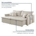 Ver imagem 4 de Sofá Cama em Madeira Eucalipto 180cm Detroid Yescasa