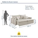 Ver imagem 3 de Sofá Cama em Madeira Eucalipto 180cm Detroid Yescasa