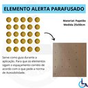 Ver imagem 3 de Elemento Tátil Alerta Pvc Parafusado Amarelo