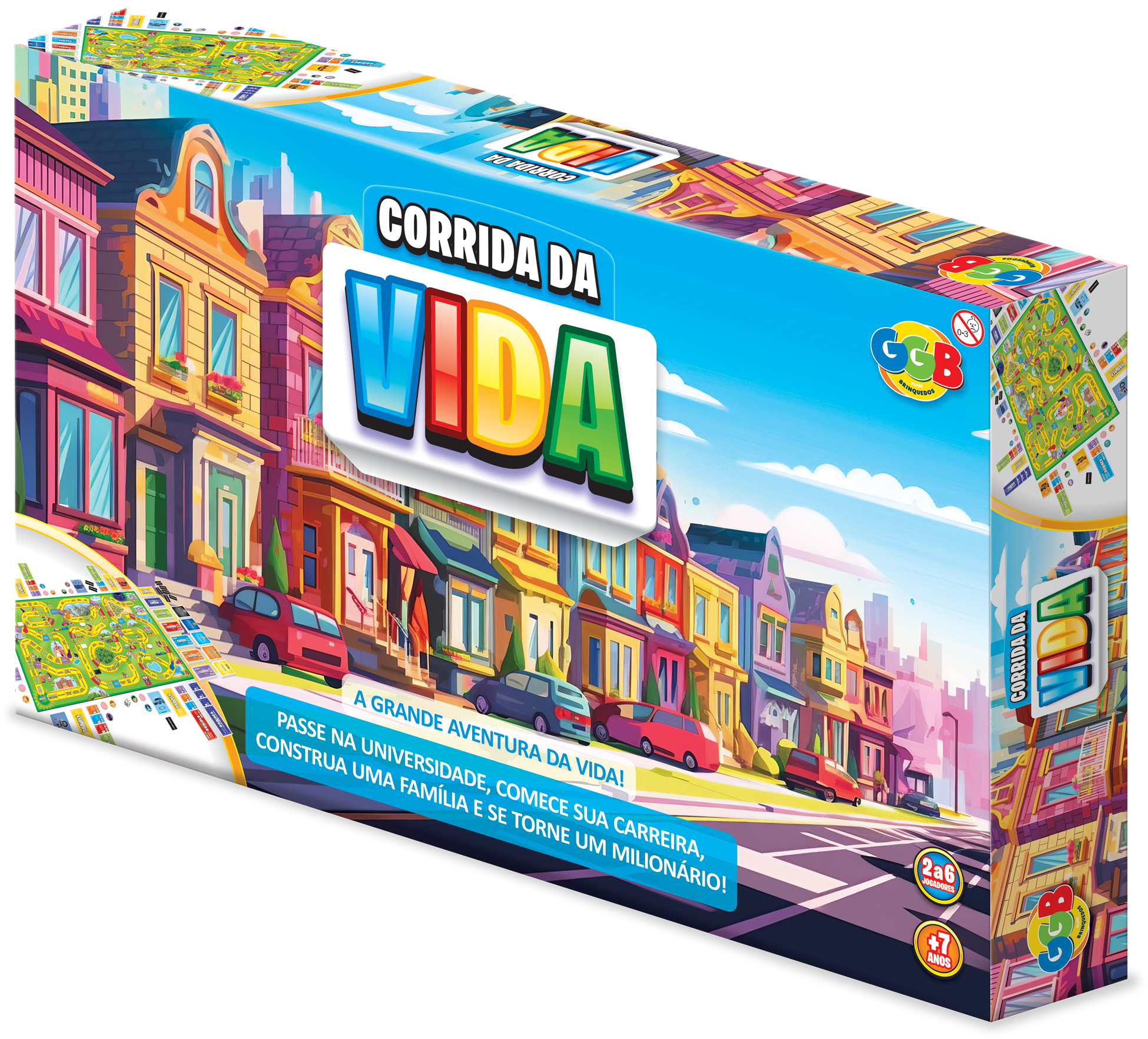 Jogo Tabuleiro Corrida da Vida Criança Adulto Famiia