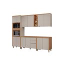 Ver mais imagens de Cozinha Completa Allure 5 Peças (2aéreos+2balcões+1torrequente) Cp04 Jequitiba/gris Fosco - Linea