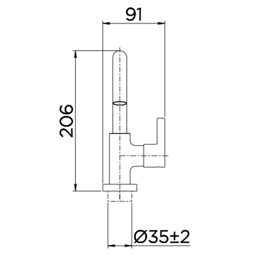 Torneira para Lavatório Docol Chess de Mesa com Bica Baixa Cromado 1/2" - 3