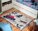 Ver imagem 1 de Tapete Infantil 1,00x1,50 Antiderrapante Quarto Marinho I-84