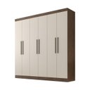 Ver imagem 1 de Guarda Roupa Casal 6 Portas 4 Gavetas Belém 15mm - Valverde: New Canion/off White
