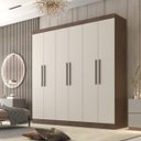 Ver imagem 4 de Guarda Roupa Casal 6 Portas 4 Gavetas Belém 15mm - Valverde: New Canion/off White