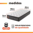 Ver imagem 4 de Cama Box Solteiro Molas Ensacadas Pillow Super Monaco 88x188x72cm Probel - Suporta até 180kg