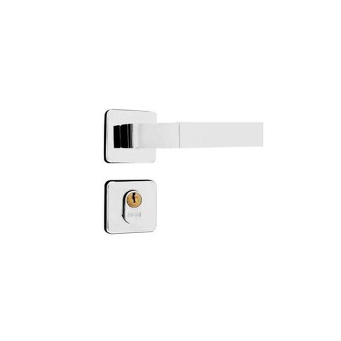 Fechadura Externa de Alumínio Modena com Roseta Cromada Mgm