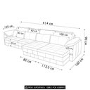 Ver imagem 4 de Sofá Retrátil 5 Lugares para Sala 414cm Dijon Couro Mel S07 - Mpozenato
