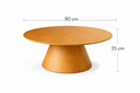 Ver imagem 3 de Mesa de Centro em Lâmina Natural 90cm Design Contemporâneo Desirée Oona Design Mel
