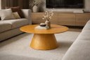 Ver imagem 1 de Mesa de Centro em Lâmina Natural 90cm Design Contemporâneo Desirée Oona Design Mel