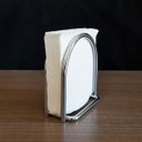 Ver imagem 2 de Suporte Porta Guardanapo Papel De Mesa Arco Aço Cromado