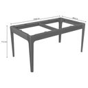 Ver mais imagens de Mesa Cozinha Mira Premium Madeira Maciça C/ Tampo Madeirado C/ Vidro 160x90cm e 6 Cadeiras Lila