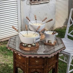 Fondue em Cerâmica 5 Peças Bianco 300ml Boska Branco - 6