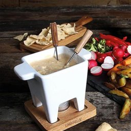 Fondue em Cerâmica 5 Peças Bianco 300ml Boska Branco - 7