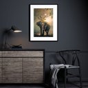 Ver imagem 1 de Quadro Lord Ganesha Elefante - 60x48cm:madeira Preta