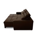 Ver imagem 3 de Sofá Retrátil e Reclinável 3 Lugares com Molas 2,50m Dani Suede Marrom Adonai Estofados