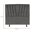 Ver imagem 3 de Cabeceira King Cama Box Estofada 195 Cm Antonella Corino:cinza