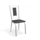 Ver imagem 7 de Conjunto Mesa de Jantar com Vidro Reno e 6 Cadeiras Estofadas Florença Cromado/Preto
