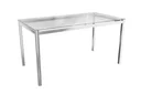 Ver mais imagens de Conjunto Mesa de Jantar com Vidro Reno e 6 Cadeiras Estofadas Florença Cromado/Preto