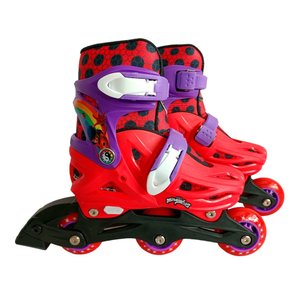 Patins Inline 2 em 1 Tam 31-34 Miraculous Ladybug Multikids - Br1628out [reembalado] Br1628out