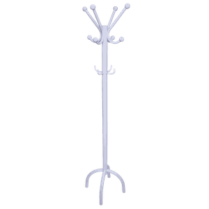 Dais Mancebo Cabideiro Chão Organizador Bolsa Casaco Roupa Branco