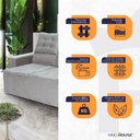 Ver imagem 4 de Sofá Retrátil e Reclinável 180cm Suede com Molas Espirais Europa King House