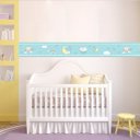 Ver imagem 1 de Faixa Infantil Arco Íris Lua Azul - 12m