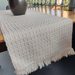 Caminho de Mesa Nobre Algodão Cru 33x150 - 5
