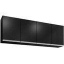 Ver imagem 1 de Armario Aereo 4 Portas Bp Lavinia 160 Cm Preto Eratto Moveis