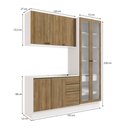 Ver imagem 3 de Cozinha Compacta Celeste Kappesberg 100% Mdf Branco/nogueira 192cm