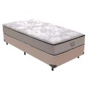 Ver imagem 1 de Cama Box com Colchão Solteiro Four Season Pillow Top Molas Ensacadas Bege Vtech
