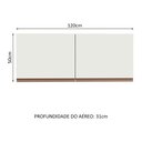 Ver imagem 3 de Armário de Cozinha Aéreo 120 x 50 cm 2 Portas Branco Reims Madesa