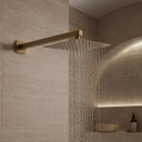 Ver mais imagens de Ducha Chuveiro Articulado Dourado Escovado Aço Inox 304 Luxo