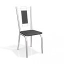 Ver imagem 3 de Conjunto Sala de Jantar Mesa Tampo de Vidro Reno e 6 Cadeiras Florença Crome 