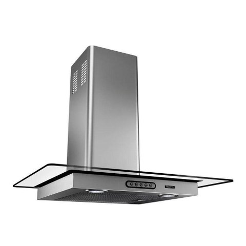 Coifa Vidro Reto Parede Inox 70cm-5 Bocas Terim 110v
