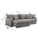 Ver imagem 2 de Sofá Cama Retrátil e Reclinável Leona 210 Cm Braço 15 Cm Meu Sofá Online