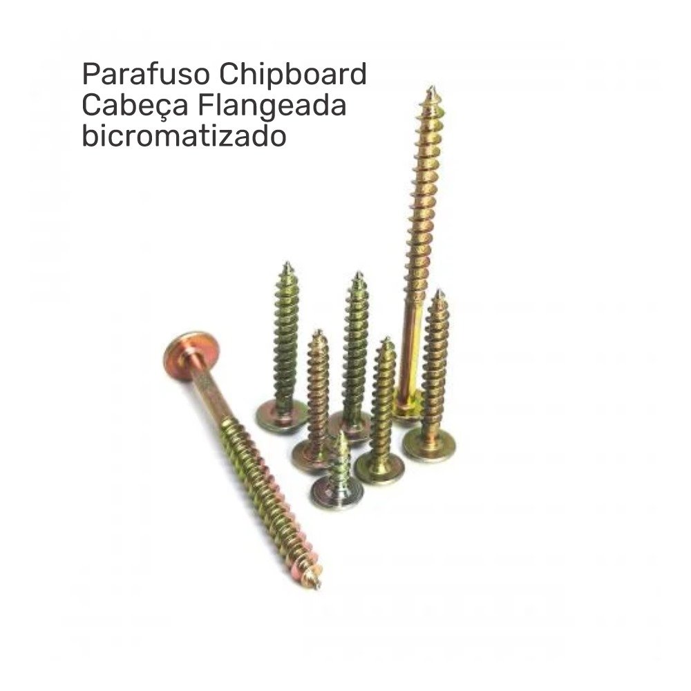 Kit 500 Peças Parafuso Chipboard Cabeça Flangeada Phillips 4.0x14 Bicro - 4